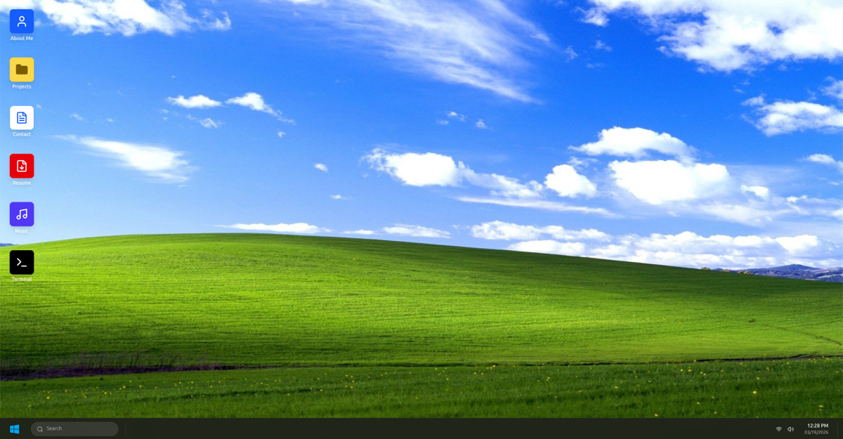 Windows Themed Portfolio preview